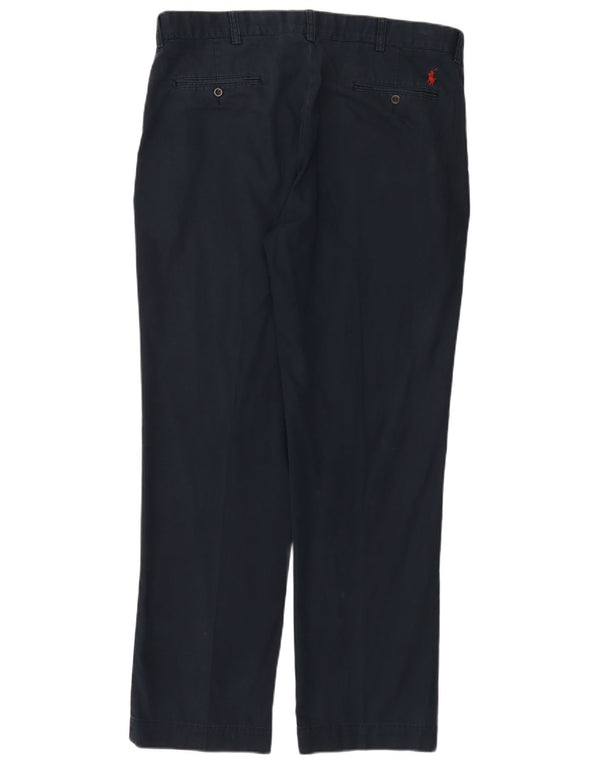 Polo Ralph Lauren Mens Straight Chino Trousers W38 L32 Navy Blue Cotton