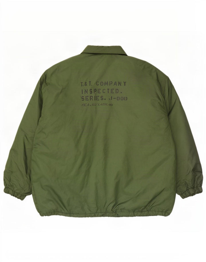 Tom Tailor Chaqueta Cortavientos con Estampado Holgado para Hombre UK 40 Large Verde