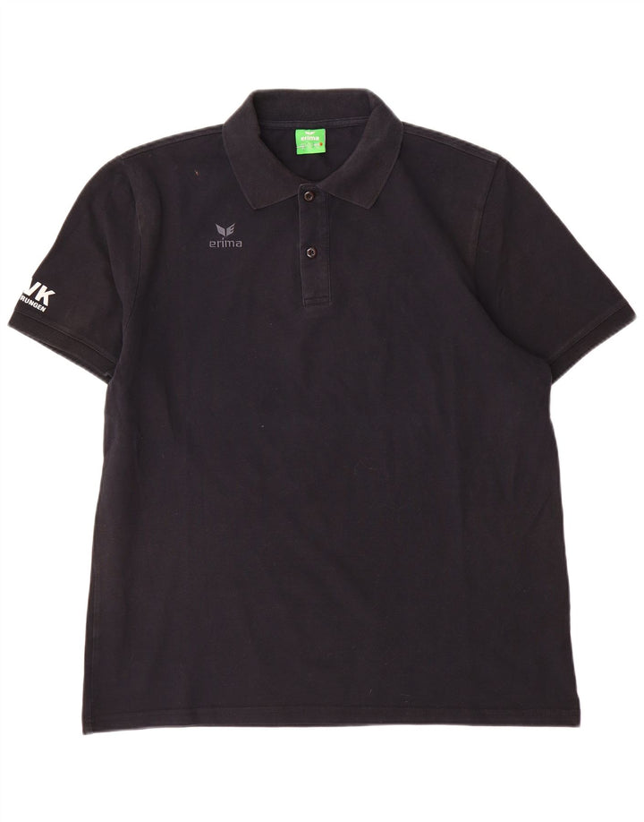 Erima Polo gráfico para hombre XL Algodón negro