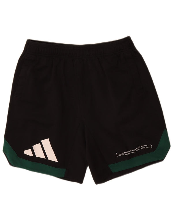 Adidas Hombre Pantalones Cortos Deportivos Gráficos Algodón Color Block Negro Grande