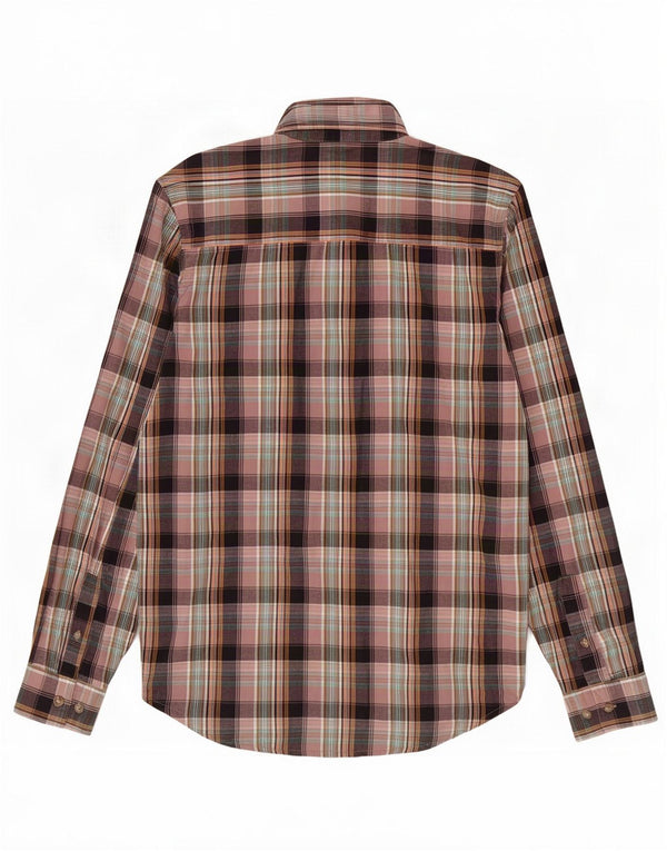 Camisa De Hombre Wrangler Medium Algodón A Cuadros Multicolores