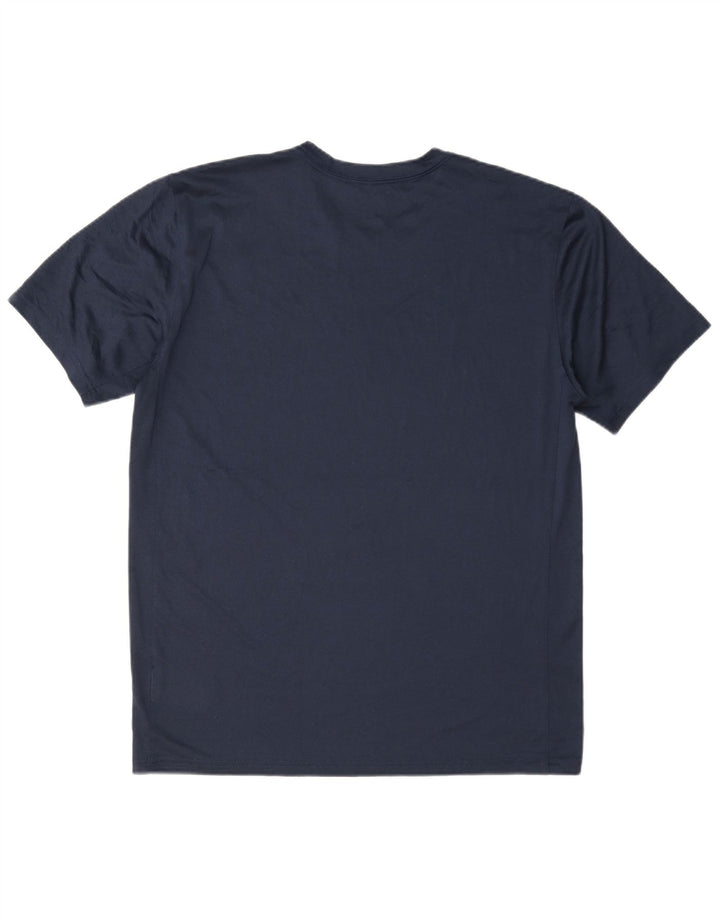 Camiseta Nike Dri Fit para hombre, talla grande, poliéster azul marino