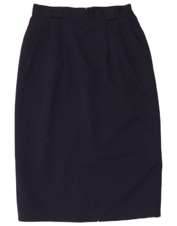 Marks & Spencer Falda lápiz de cintura alta para mujer IT 44 Medium W28 Azul marino