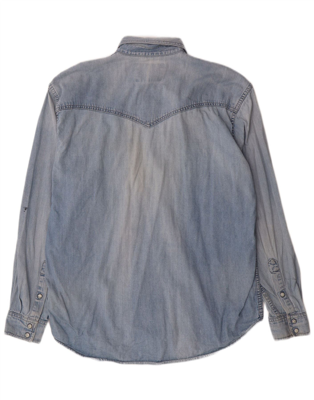 WRANGLER Camisa vaquera para hombre de algodón azul grande