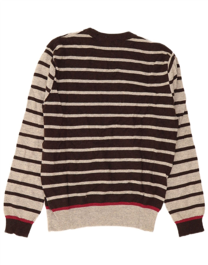 Invicta Jersey De Cuello Redondo Para Hombre Suéter De Lana A Rayas Gris Grande
