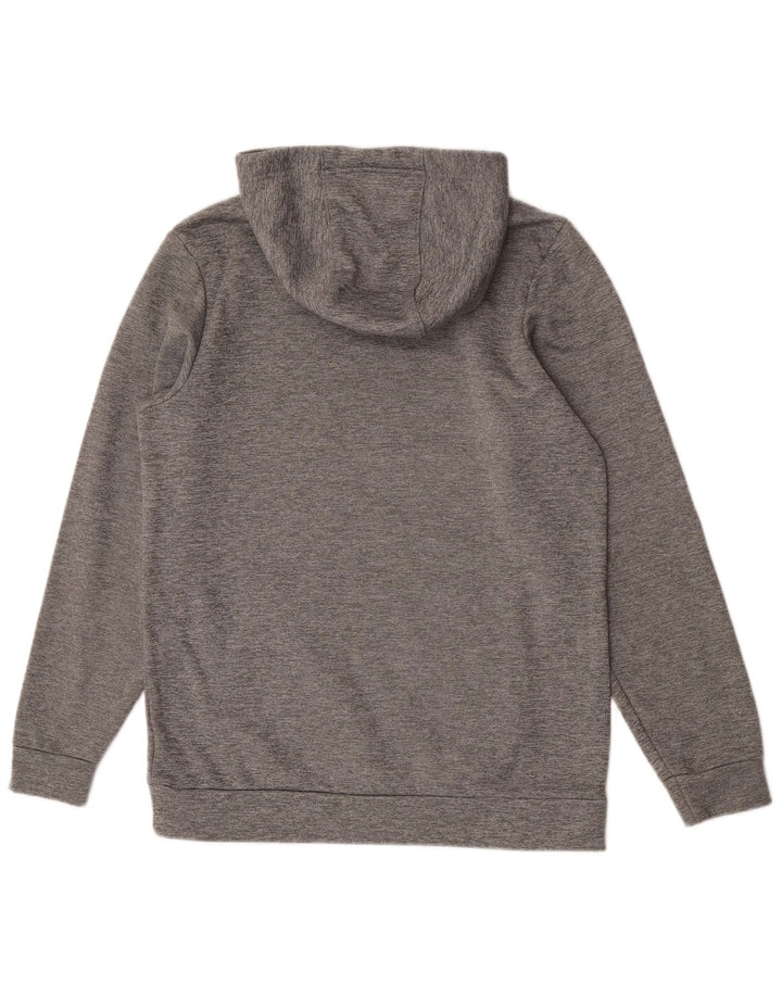 Nike - Sudadera con capucha Therma-Fit para hombre, talla pequeña, poliéster moteado gris