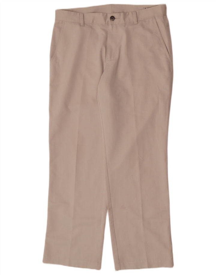 Pantalón Chino Recto Adidas Hombre W32 L30 Poliéster Beige