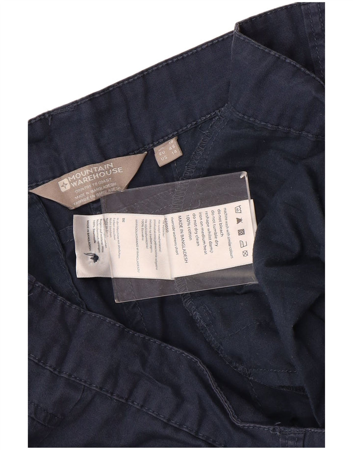 MOUNTAIN WAREHOUSE Pantalones cortos casuales para mujer UK 18 XL W40 Azul marino Algodón
