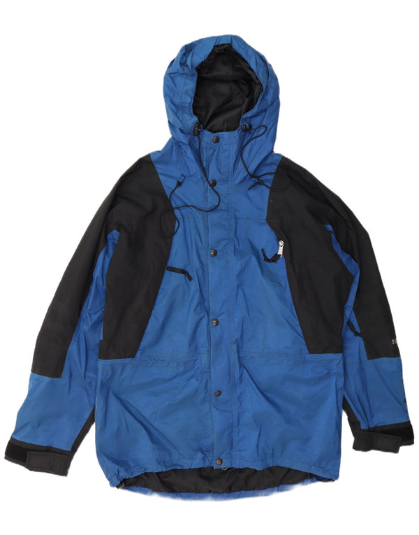 The North Face Chaqueta impermeable con capucha para hombre UK 40 Large Azul Colorblock Nylon