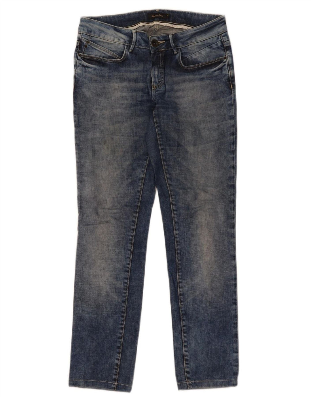 Vaqueros Massimo Dutti Mujer Slim W28 L29 Azul Algodón