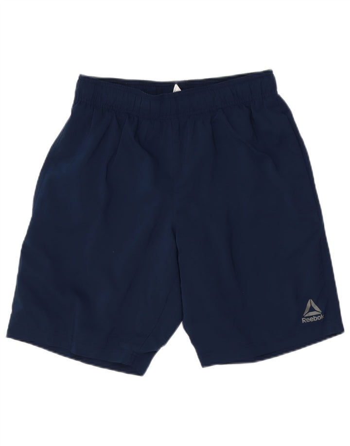 Reebok Mens Sport Shorts Small Azul Marino Poliéster