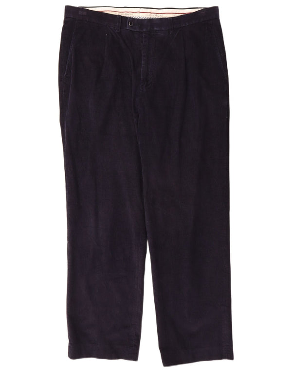 Marks & Spencer Pantalones de pana con clavijas para hombre W36 L31 Algodón azul marino