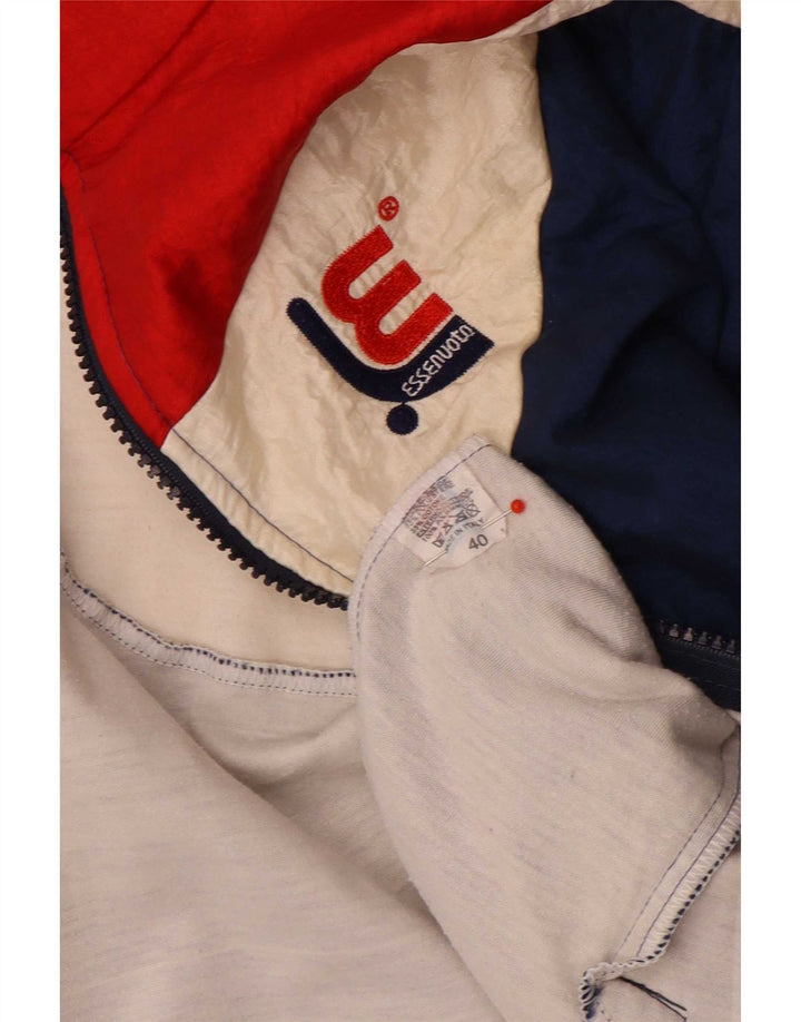 Vintage mujer gráfico chándal top chaqueta IT 40 pequeño multicolor