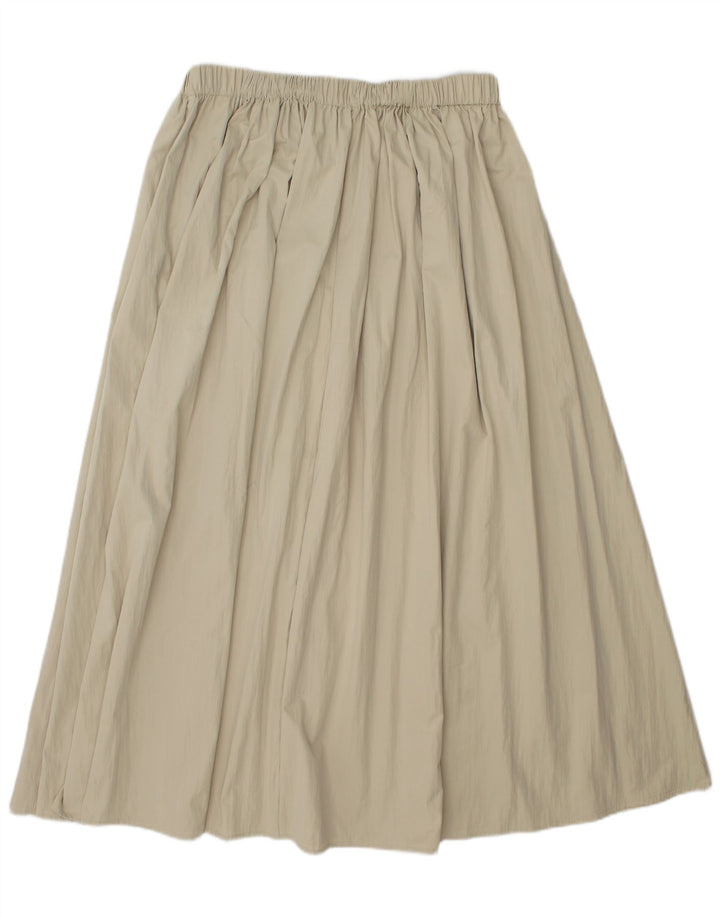 Zara Mujer Falda Acampanada Pequeña W26 Poliéster Beige