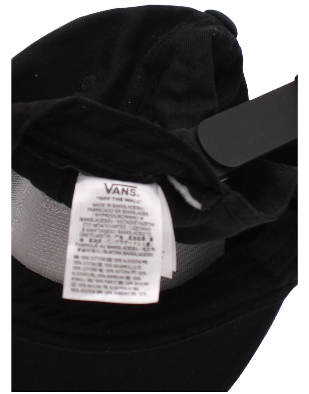 Gorra de béisbol con gráfico Vans para hombre Talla única Algodón negro