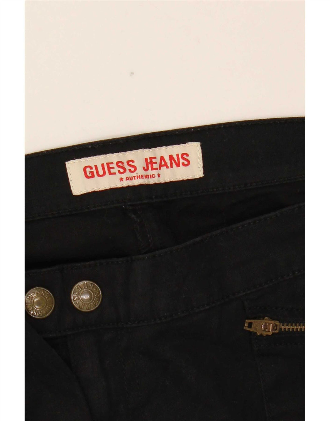 Guess Pantalón Cargo Bootcut Mujer W31 L32 Algodón Negro