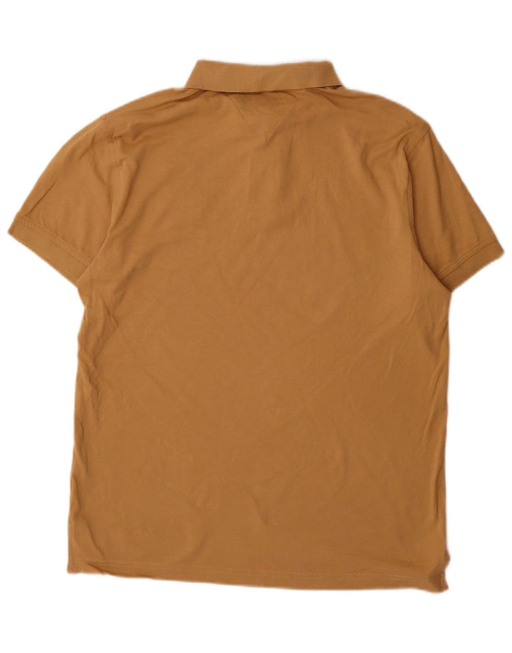 Polo Tommy Hilfiger de corte regular para hombre de algodón marrón medio