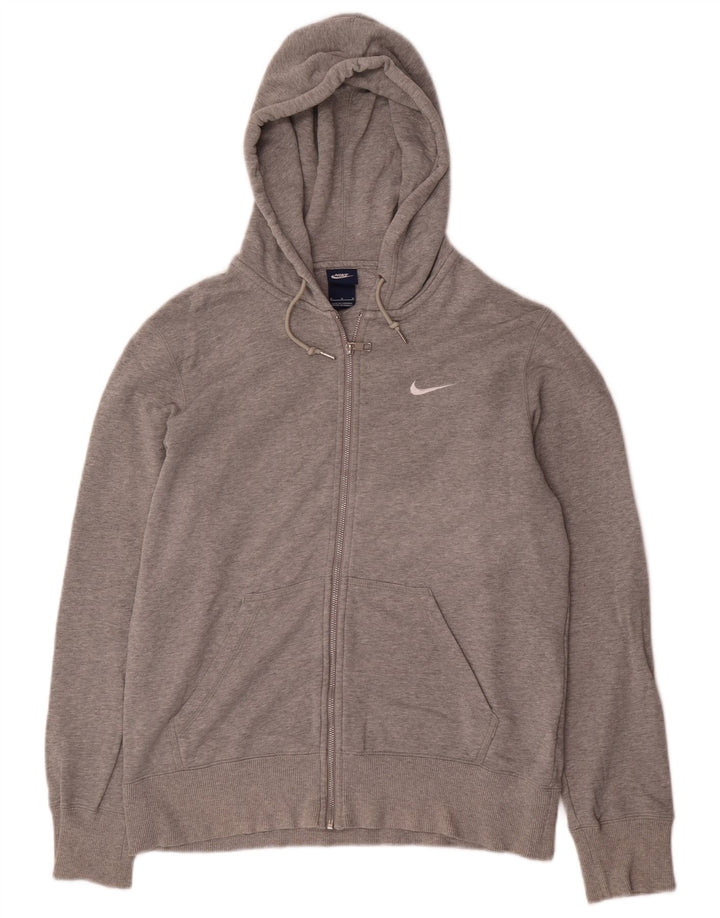 Nike - Sudadera con capucha y cierre regular para hombre, algodón gris medio