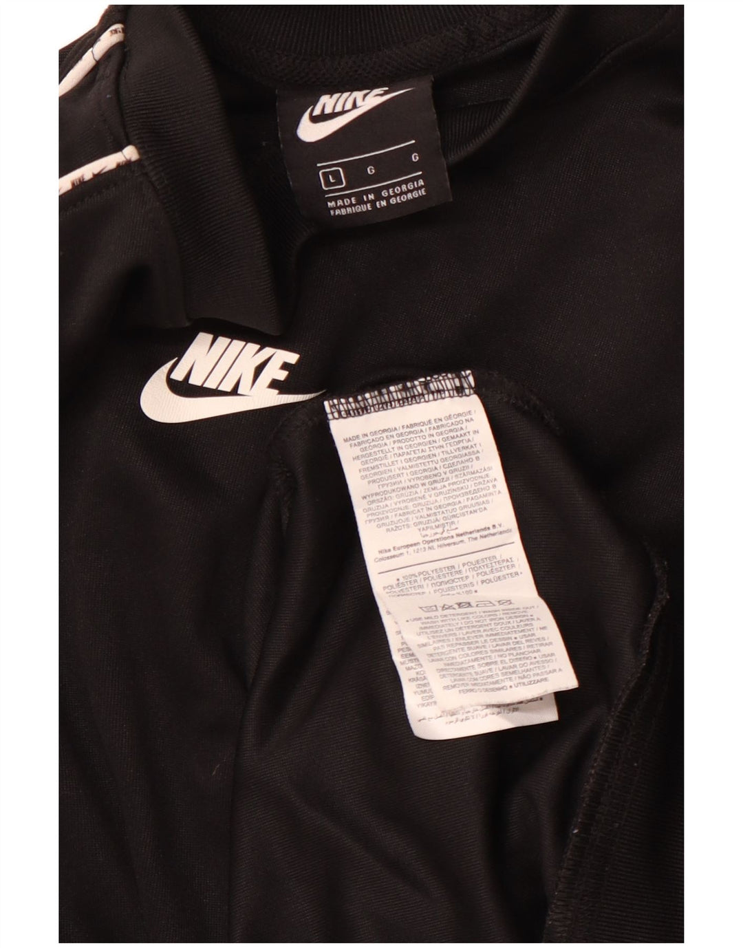 NIKE Hombre Sudadera Jumper Large Negro Poliéster Deportes