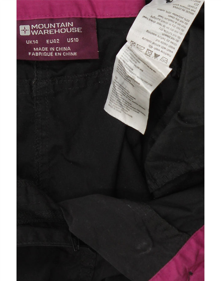 MOUNTAIN WAREHOUSE Pantalones cortos cargo para mujer UK 14 Large W32 Poliéster negro