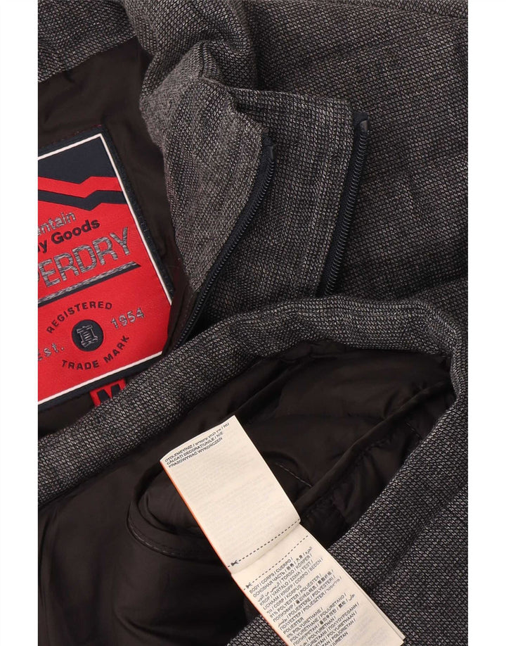 Superdry Chaqueta acolchada para hombre ES 38 Poliéster gris medio