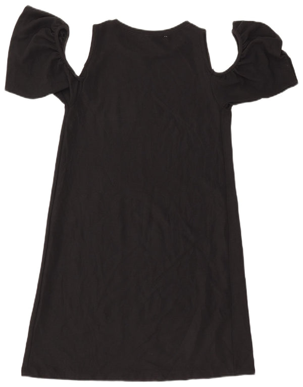 ZARA Vestido Trafaluc con Hombros Descubiertos para Mujer UK 8 Small Negro
