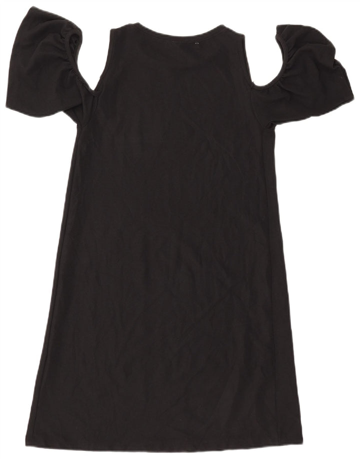 ZARA Vestido Trafaluc con Hombros Descubiertos para Mujer UK 8 Small Negro