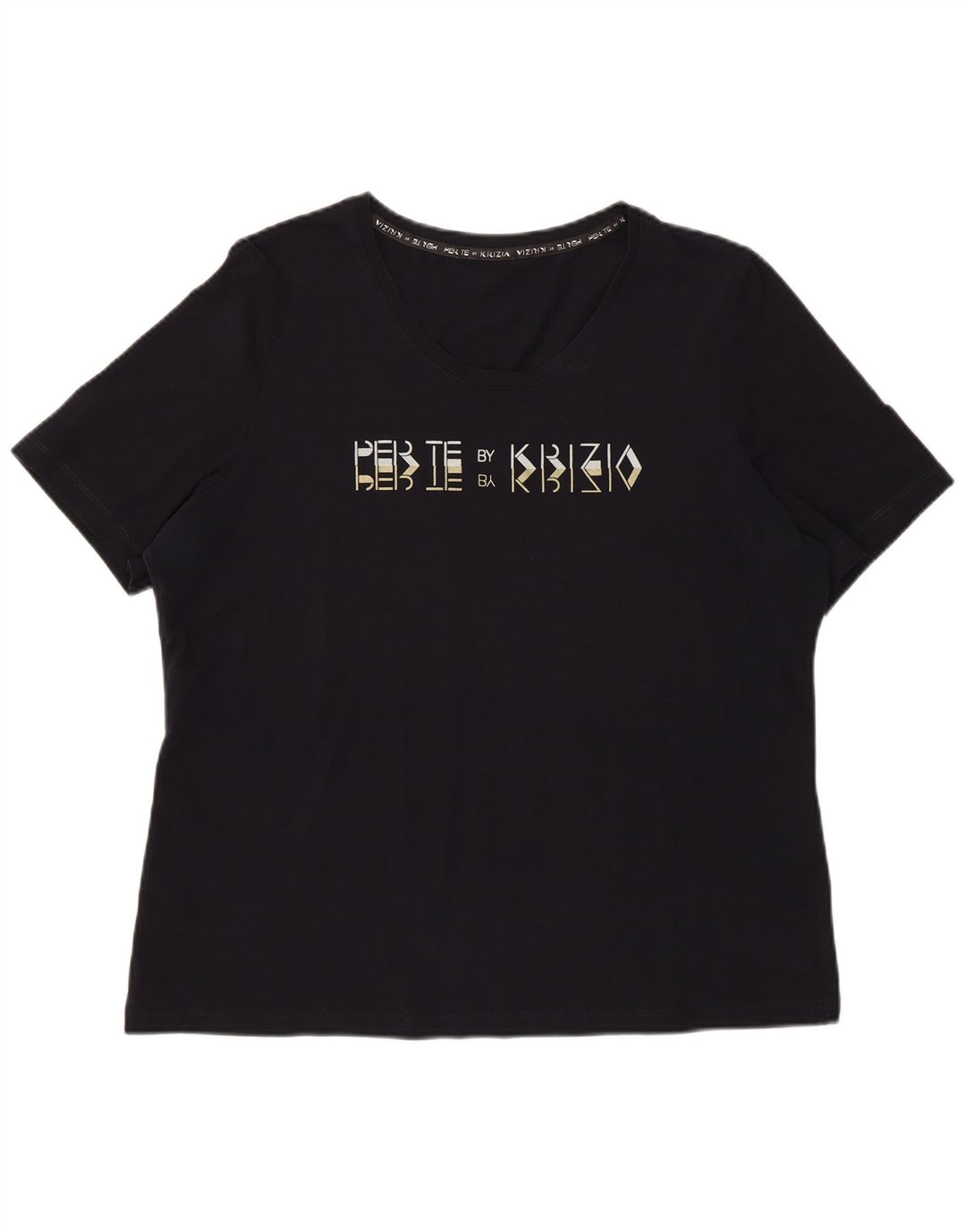 Perte by Krizia - Camiseta con gráfico regular para mujer, talla 40, talla M, azul marino