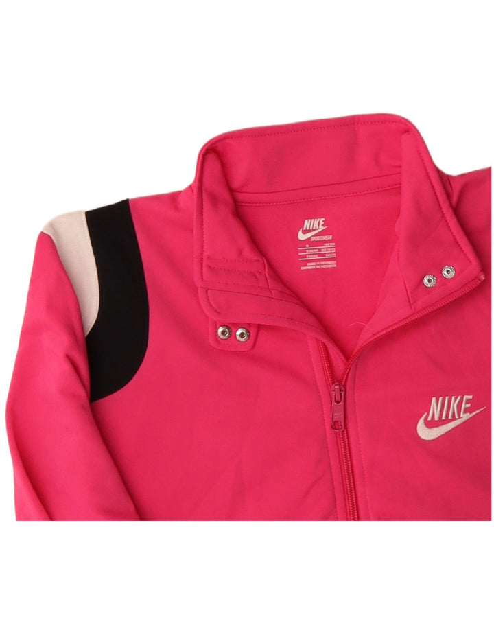 NIKE - Chaqueta de chándal para mujer (talla 40), color rosa medio, poliéster