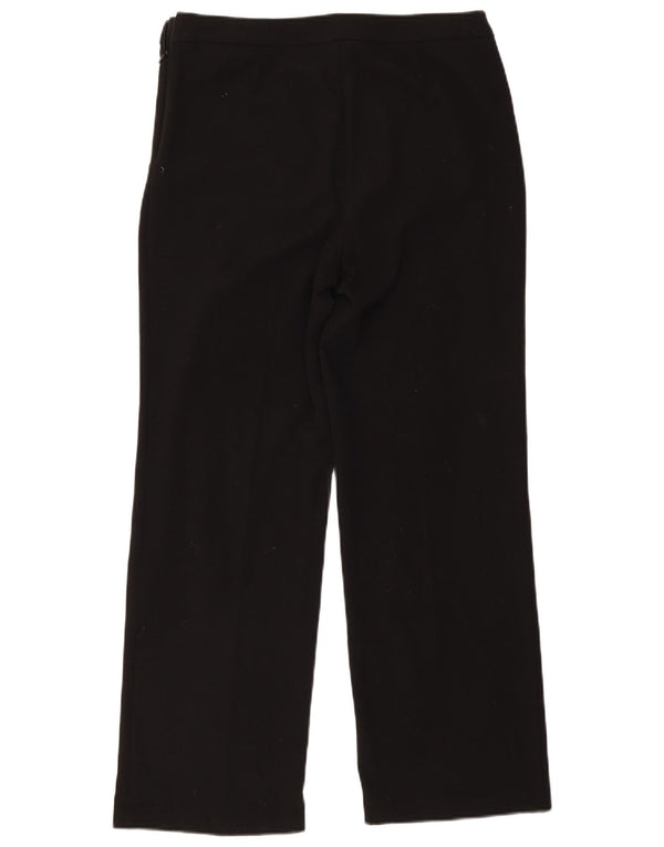 Marks & Spencer Pantalones casuales de pierna ancha para mujer UK 44 Large W32 L30 Negro
