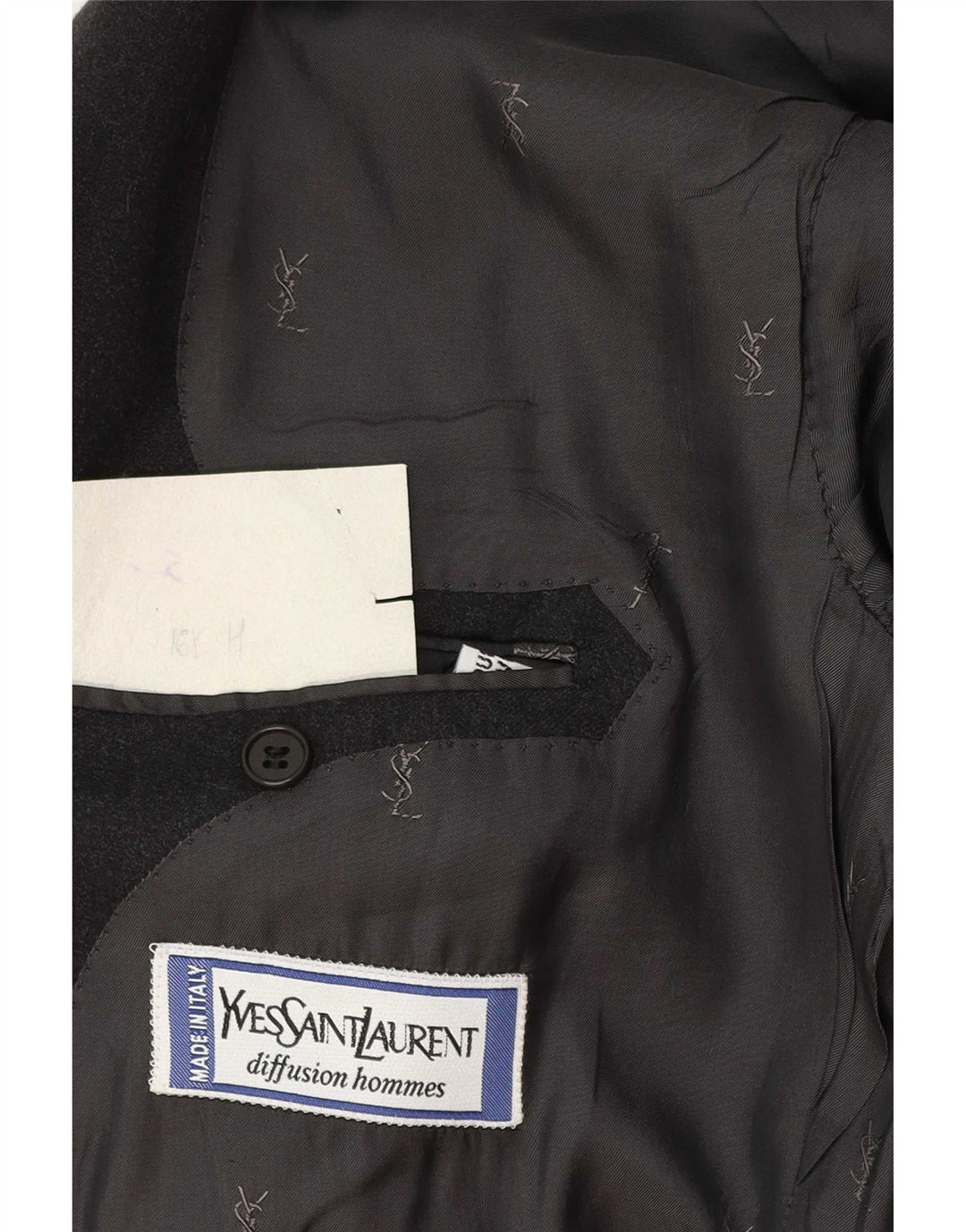 Yves Saint Laurent Chaqueta blazer de 2 botones para hombre IT 56 3XL Clásico de lana gris