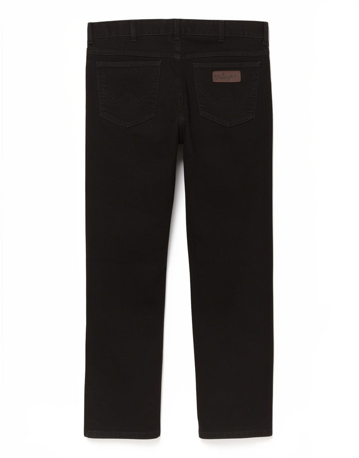 Wrangler Vaqueros Rectos Texas Mujer W36 L30 Algodón Negro