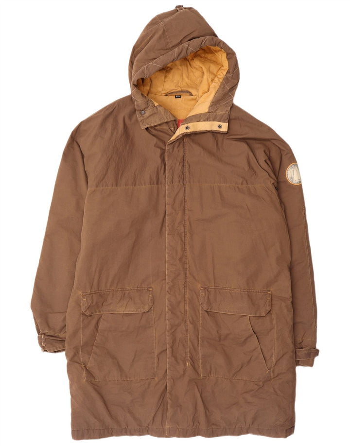 Murphy & Nye Abrigo cortavientos con capucha para hombre UK 44 2XL Marrón Poliéster