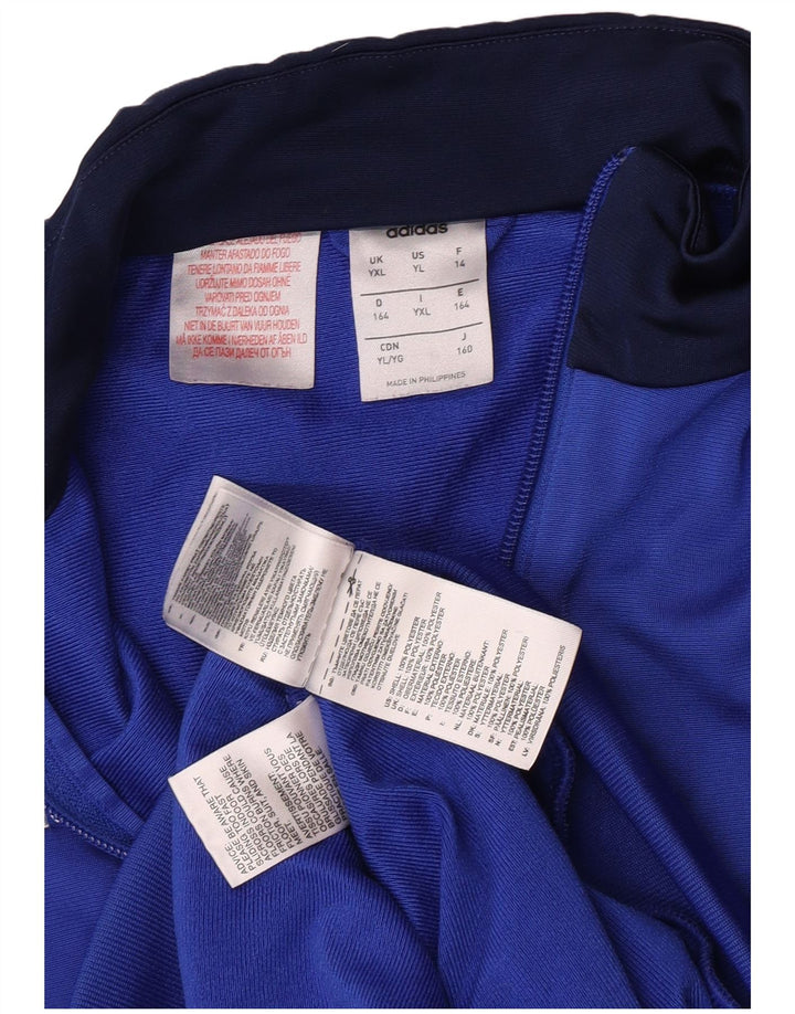 Adidas Chaqueta de chándal para niño 13-14 años XL Azul Colorblock Poliéster