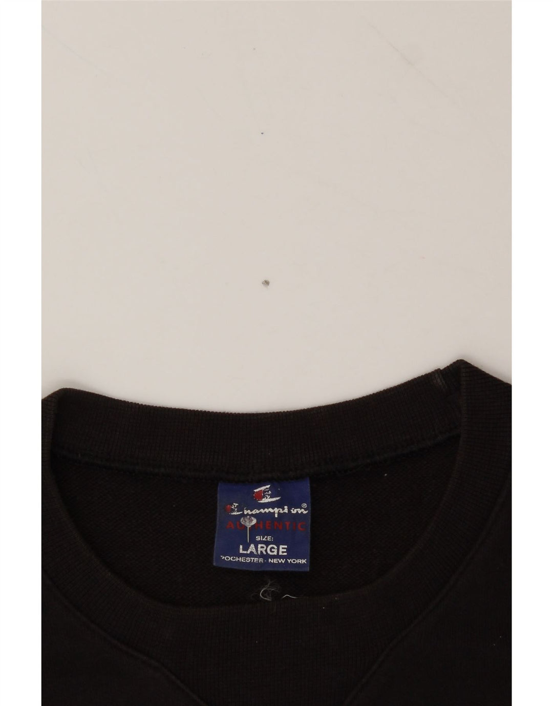 CHAMPION Mens Graphic Sweatshirt Jumper Large Black Cotton Vintage Champion and Second-Hand Champion from Messina Hembry 