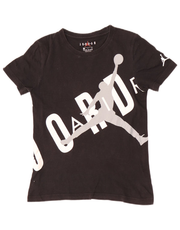 Jordan - Camiseta gráfica para niños de 8 a 9 años, talla pequeña, color negro
