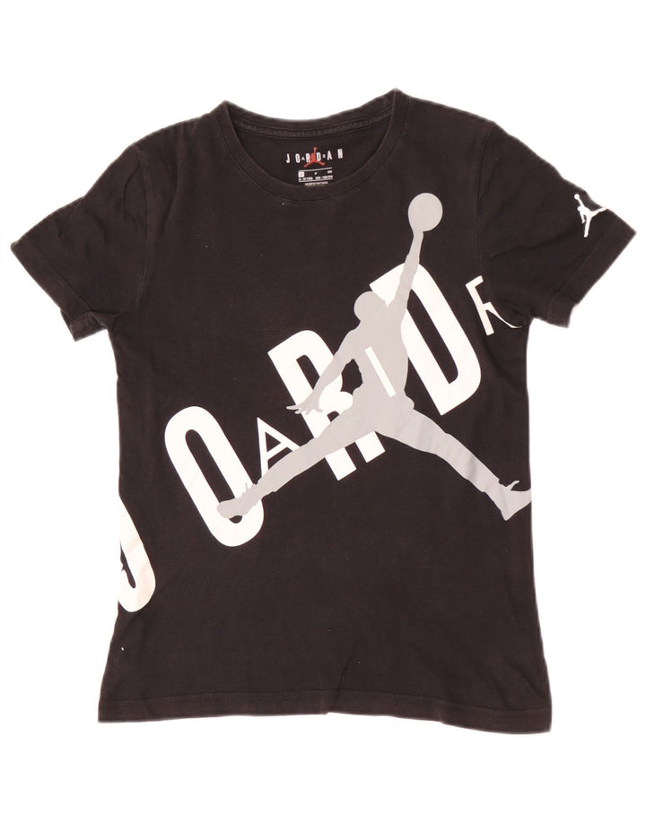 Jordan - Camiseta gráfica para niños de 8 a 9 años, talla pequeña, color negro