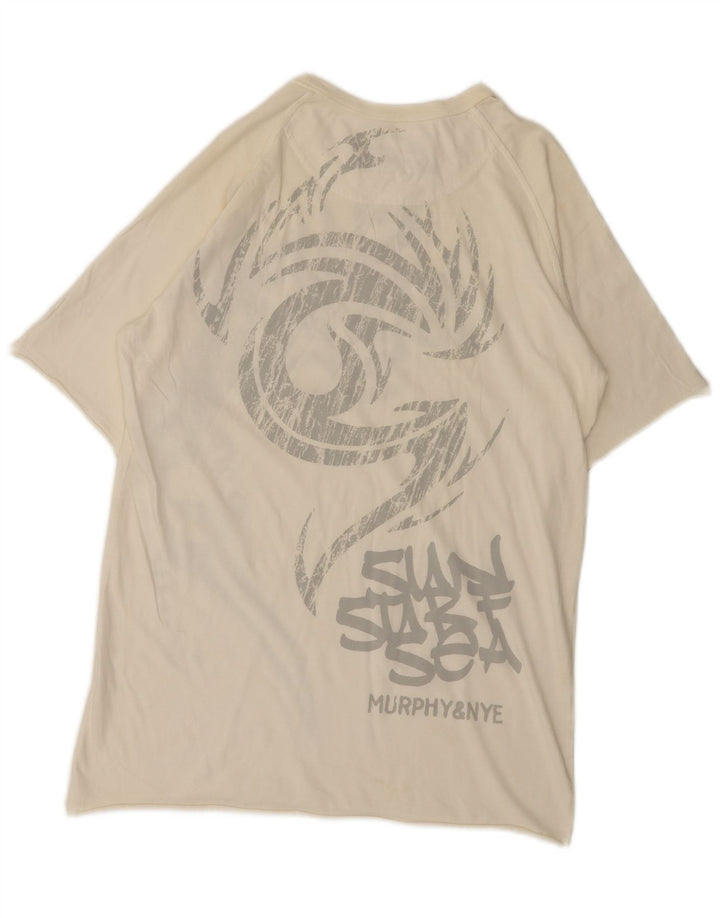 Murphy & Nye - Camiseta gráfica para hombre, color blanco mediano