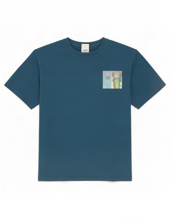Weird Fish - Camiseta gráfica para hombre, talla grande, algodón azul