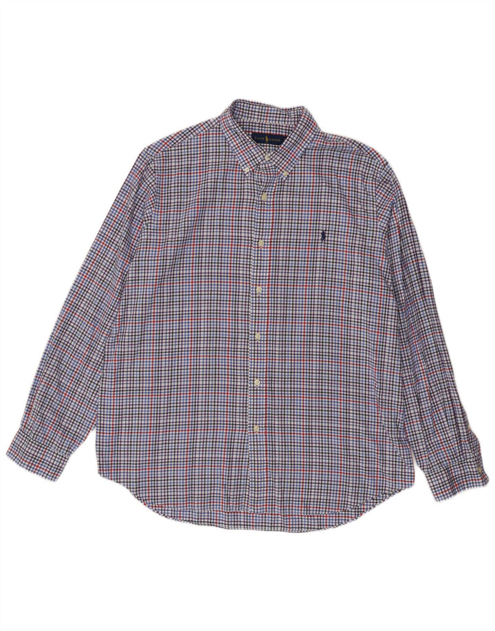 Ralph Lauren Camisa De Franela Hombre XL Algodón Vichy Multicolor