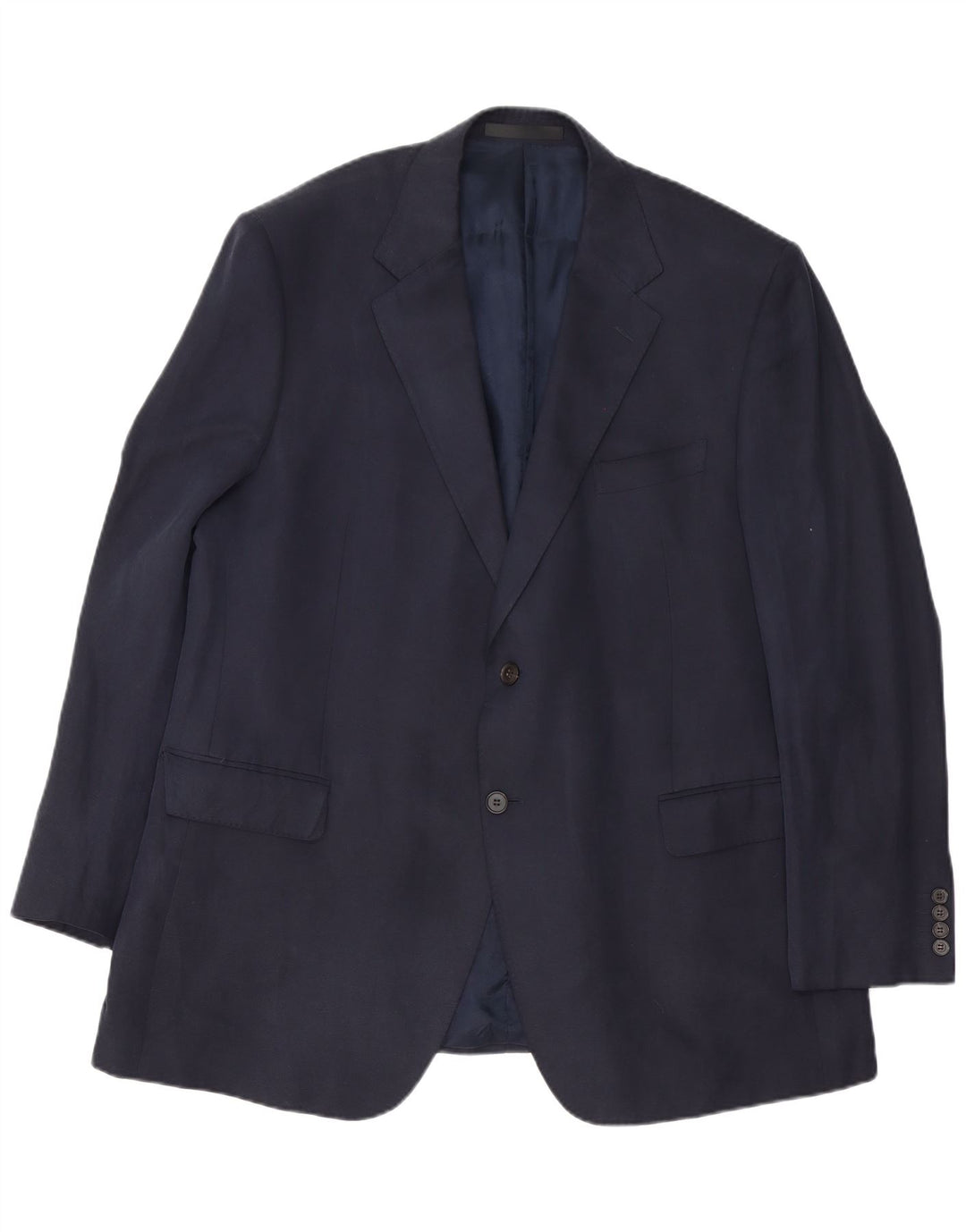 Marks & Spencer Chaqueta tipo blazer de 2 botones para hombre UK 46 XL Seda azul marino