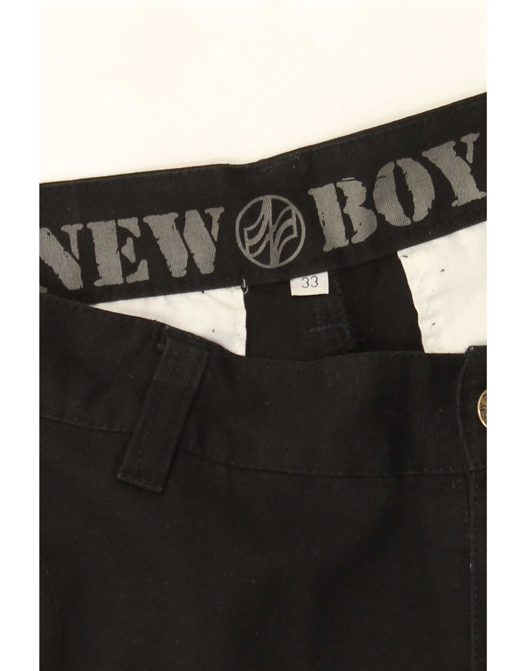 Pantalones cargo rectos vintage para hombre W33 L33 Negro