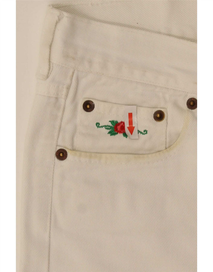 Jeans Rectos Vintage Mujer W30 L29 Blanco