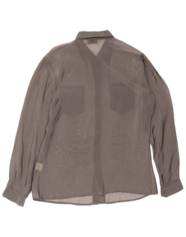 Camisa Preca Mujer Transparente IT 44 Poliamida Gris Medio