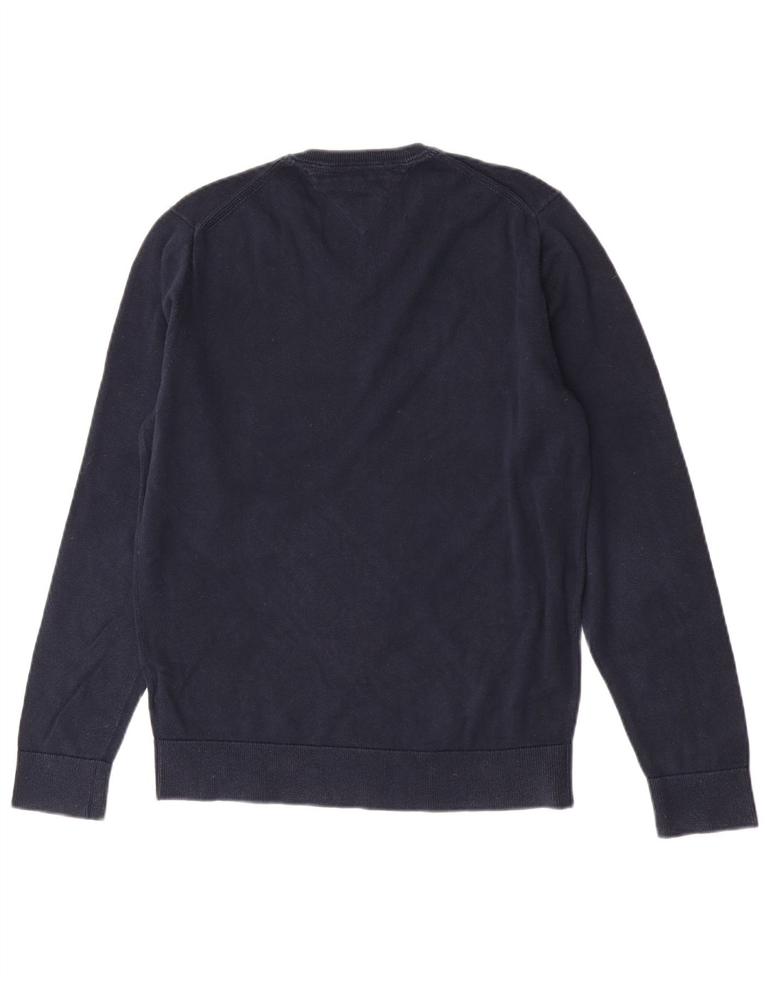 Tommy Hilfiger Jersey con Cuello en V para Hombre de algodón Azul Marino Medio
