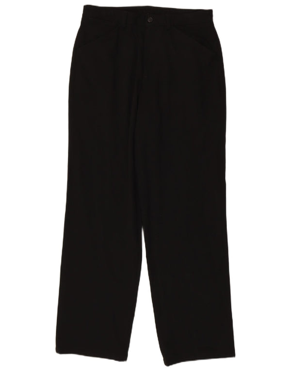 Marks & Spencer Pantalones casuales rectos para hombre W30 L31 Poliéster negro