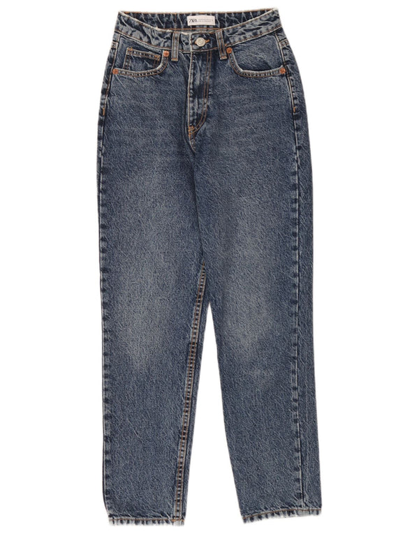 Zara Jeans Cónicos Para Mujer EU 34 2XS W24 L28 Algodón Azul