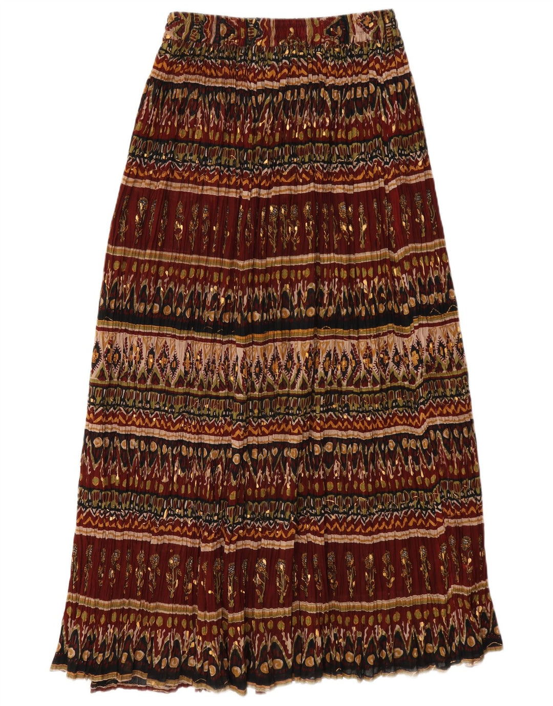 Broadway Maxi Falda para Mujer Mediana W28 Borgoña Floral