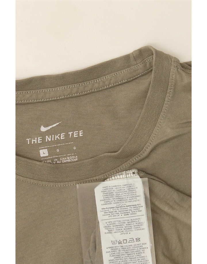 Nike - Camiseta para hombre, talla grande, color caqui, algodón