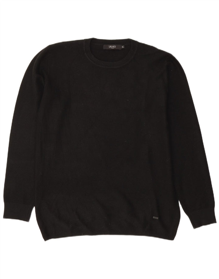 Liu Jo Jersey De Cuello Redondo Hombre XL Viscosa Negra